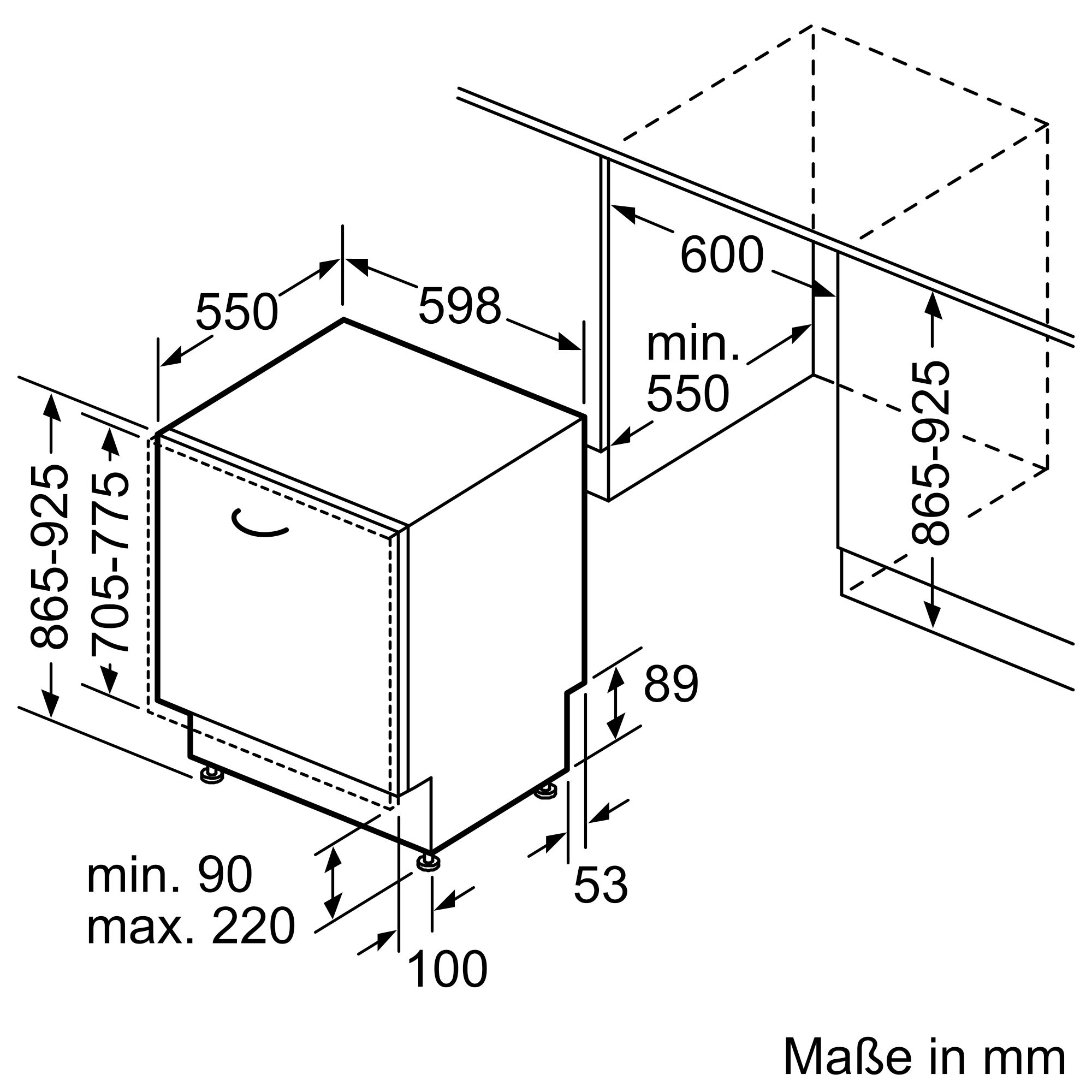 Bosch Vollintegrierter Geschirrspüler 60 cm XXL SBV4HTX00E