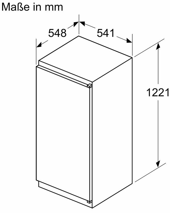Constructa Einbau-Kühlschrank 122,5x56cm Schleppscharnier CK242NSE0