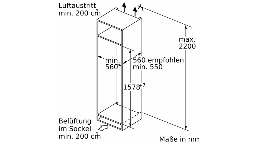 Bosch Einbau-Kühl/gefrier-Kombination KIS77AFE0