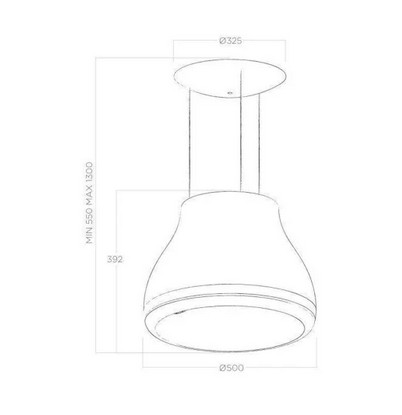 Elica SHINING CAST IRON/F/50 Inselhaube 50 cm PRF0120590