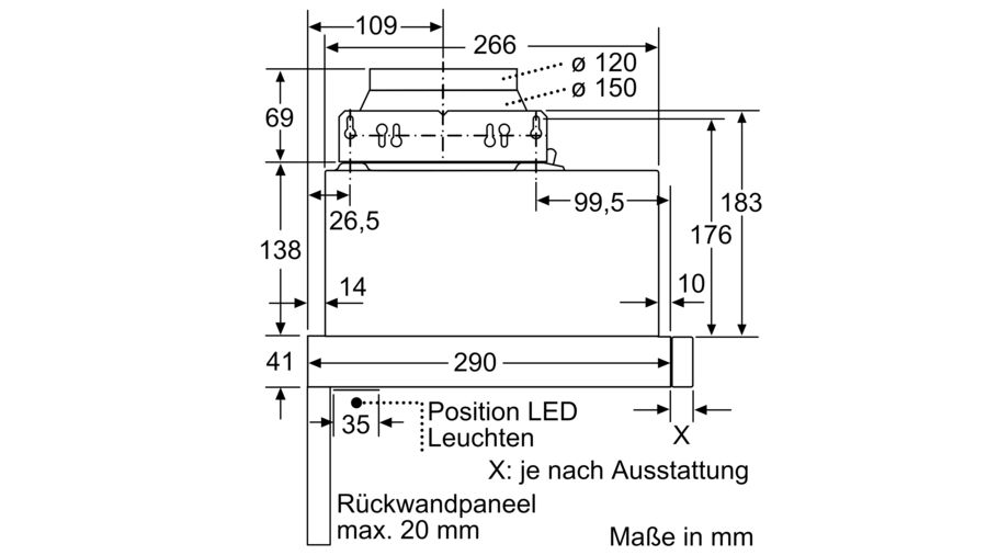 Bosch Flachschirmhaube 90 cm Silbermetallic DFL094A51
