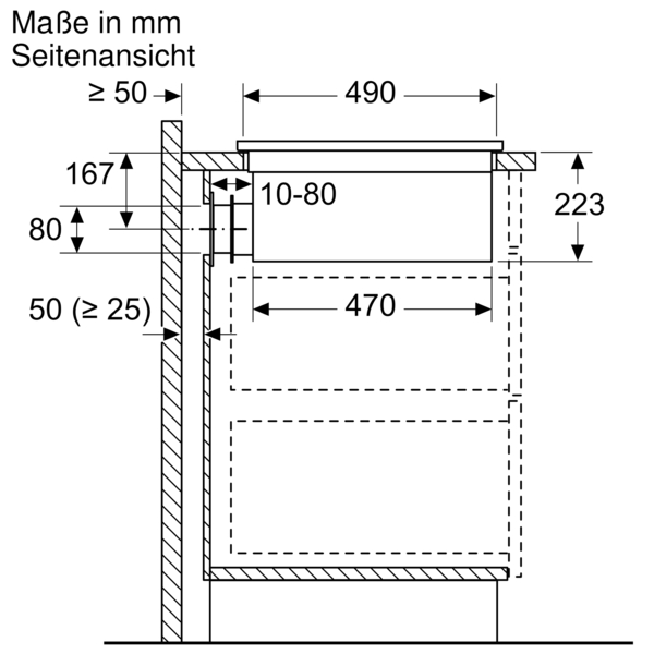 Siemens Induktionskochfeld mit Dunstabzug 80 cm ED811FQ15E