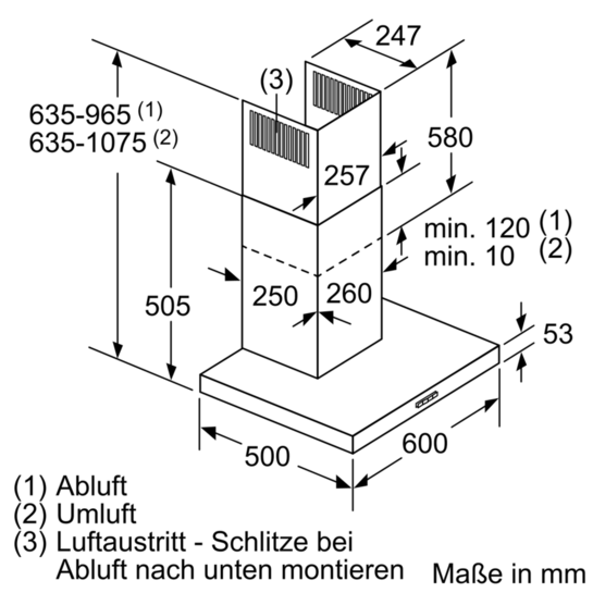 Siemens Wand-Esse Box-Design 60 cm Edelstahl iQ100 LC64BBC50