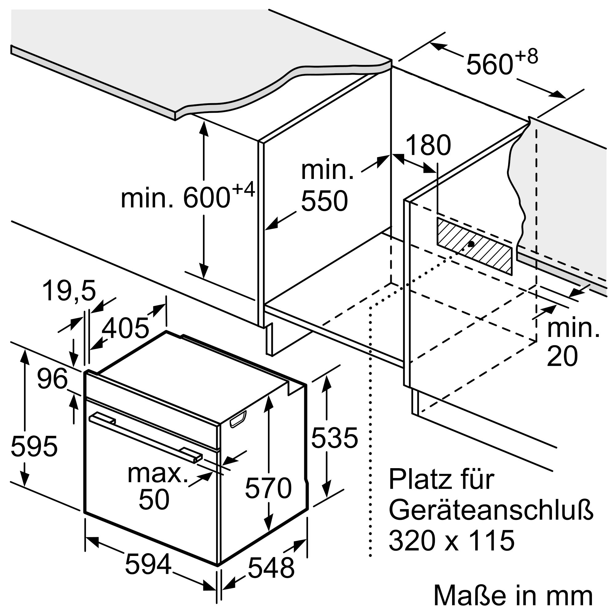 Bosch Einbau-Herd-Set MKH63SKLE: HEG317AS0 + NKN64RGA2E