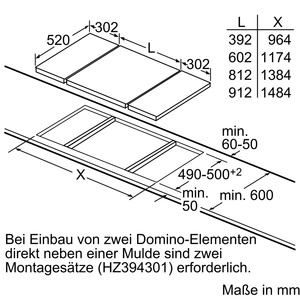 Siemens Induktions-Kochstelle 30cm Edelstahl EH375FBB1E