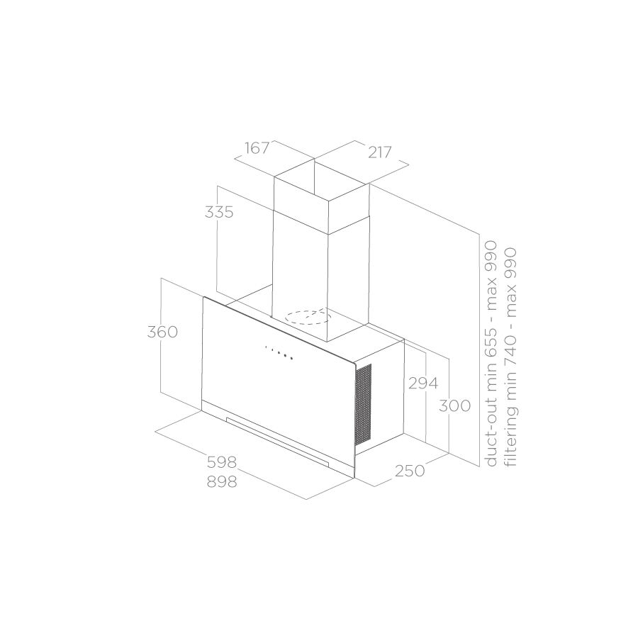 Elica APLOMB WH/A/60 Dunstabzugshaube 60cm PRF0166940