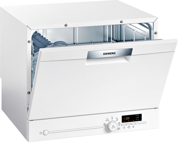 Siemens Freistehender Kompakt- Geschirrspüler 55cm weiß SK26E222EU