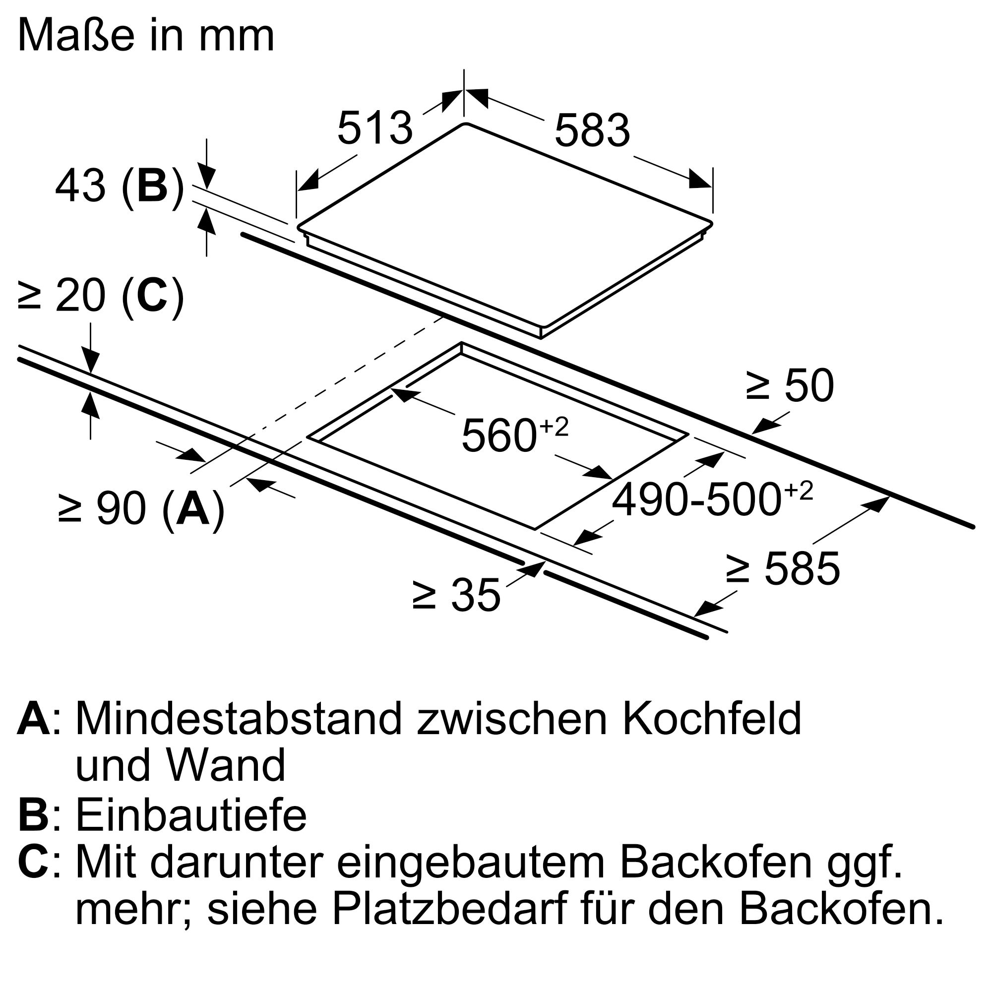 Bosch Elektro-Kochfeld 60 cm herdgesteuert NKH645GA2M