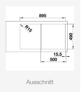 BLANCO Silgranitspüle AXIA III 5 S schwarz 525844