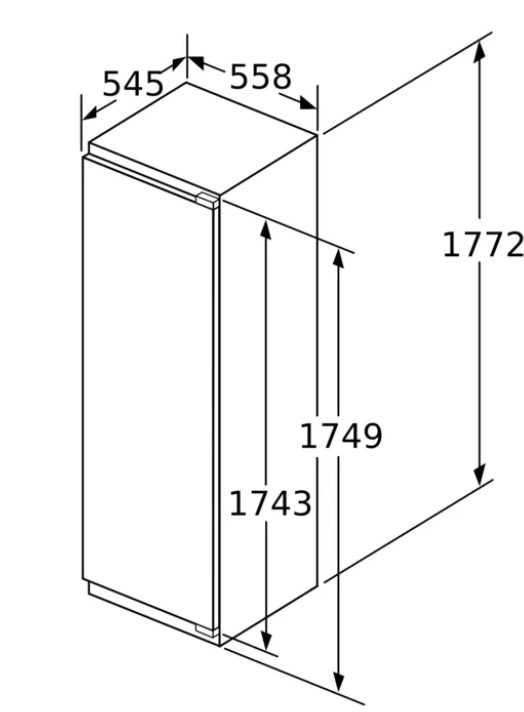 Ausstellungsgerät Bosch Einbau-Kühlschrank 177,5 x 56cm KIF81HDD0