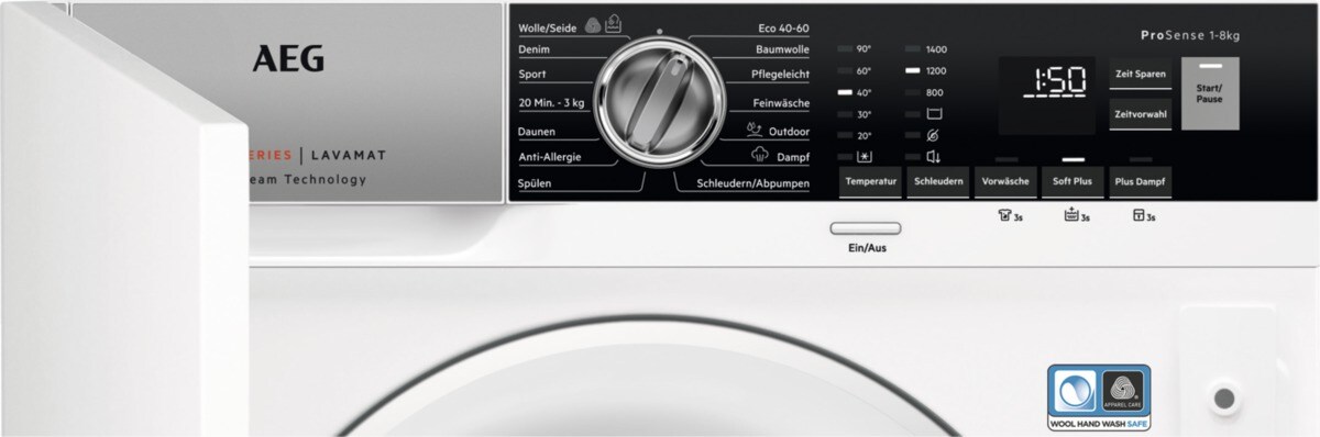 AEG Einbau-Waschmaschine Frontlader S7000 8kg 1400 U/min L7FBI6481