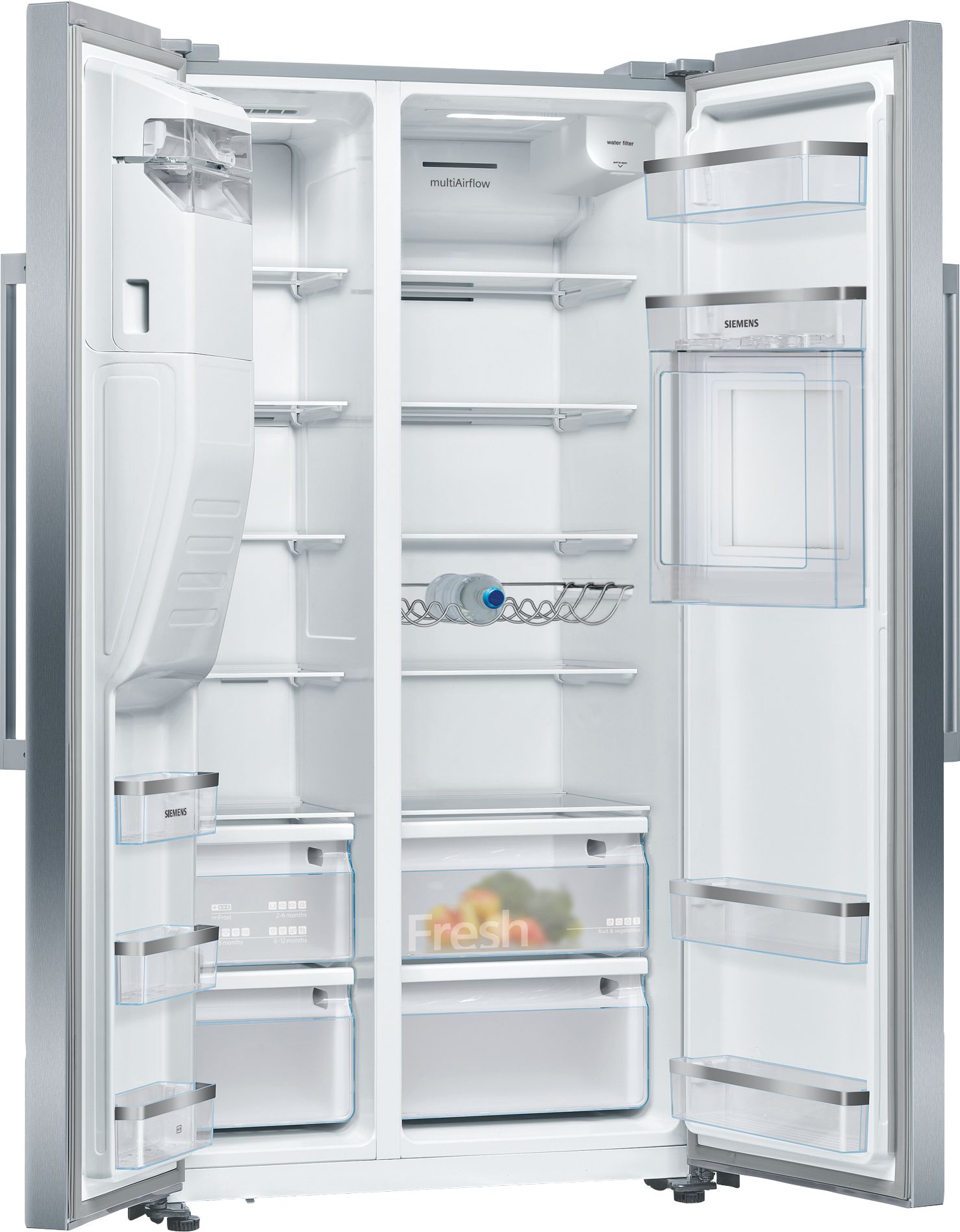 Siemens Amerikanischer Side by Side 178,7x90x8cm Gebürsteter Stahl AntiFingerprint KA93GAIDP
