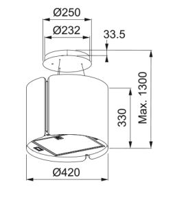 Franke Inselhaube Smart Suspended Edelstahl 3450654870