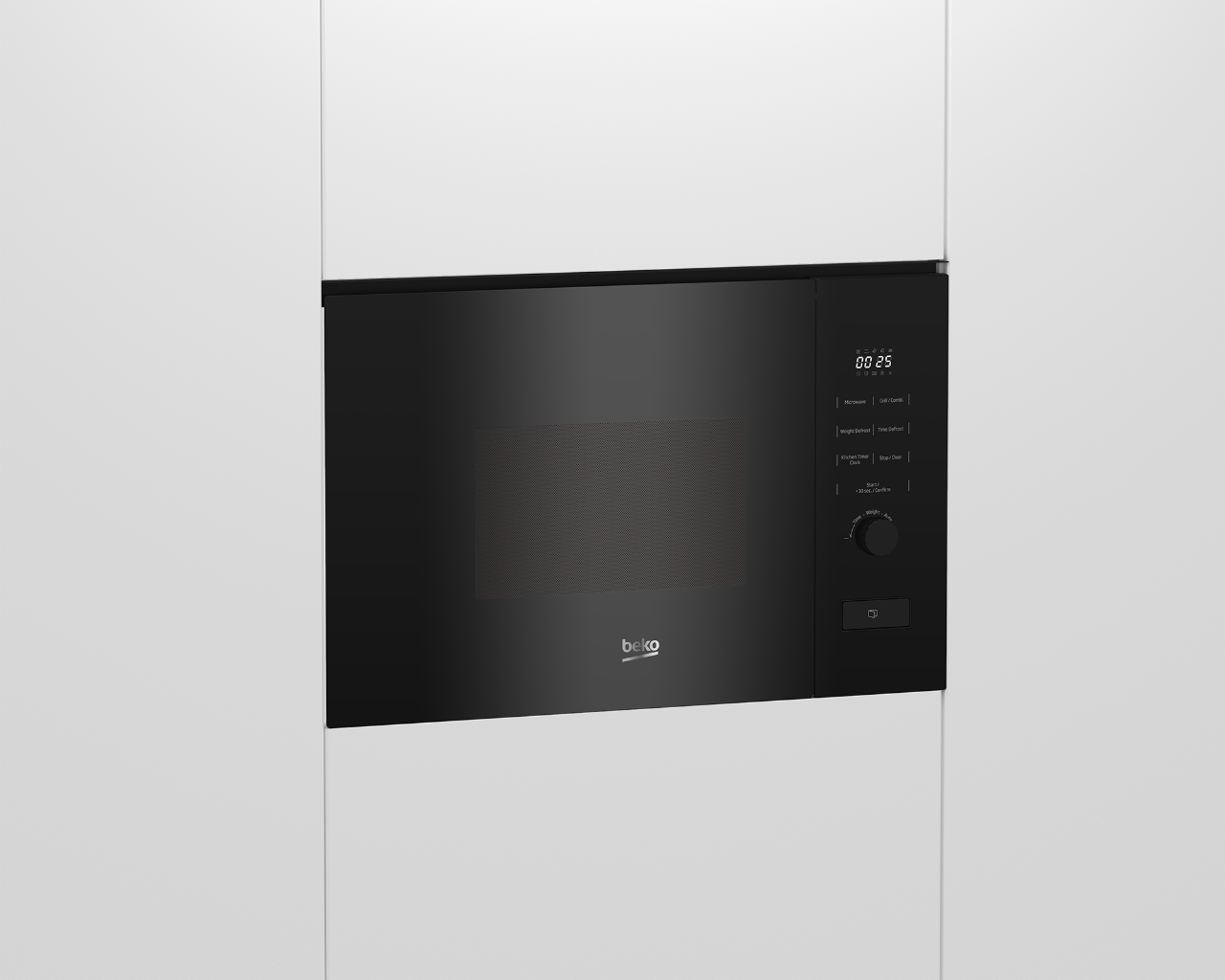 Beko Einbau-Mikrowelle mit Grill, Schwarz BMGB20212B