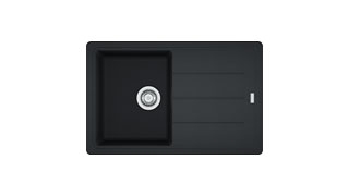 Franke Granitspüle Basis BFG 611 reversibel Onyx 1140256610