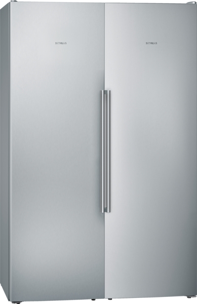 Siemens Set aus Eintür-Kühlschrank und Eintür-Gefrierschrank GS36NAIDP + KS36FPIDP + KS39ZAL00