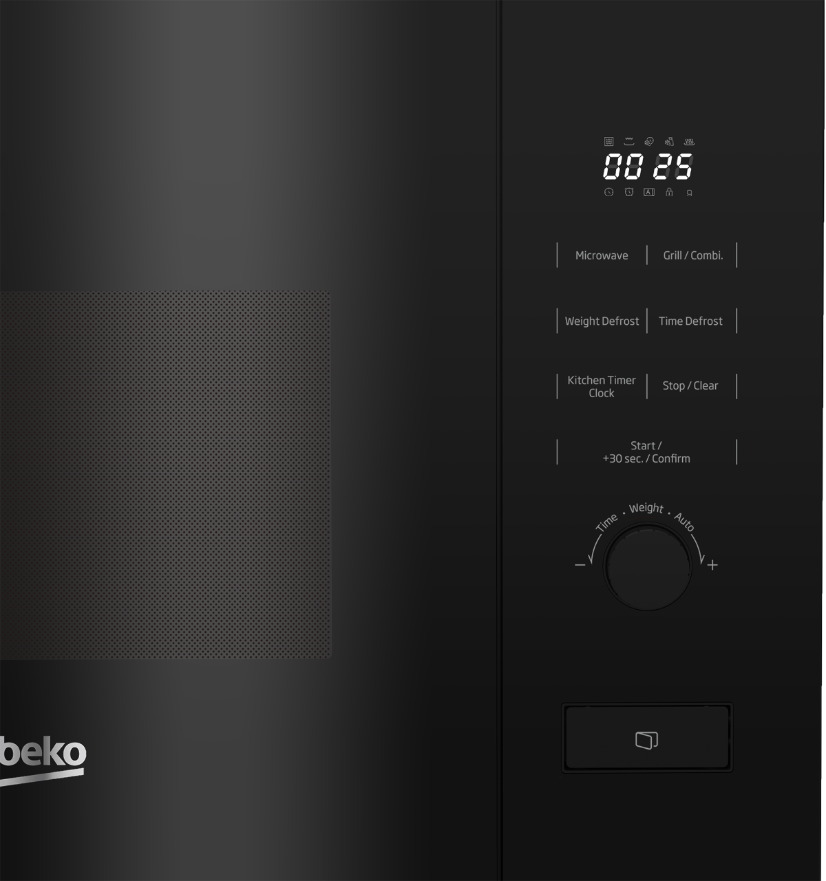 Beko Einbau-Mikrowelle mit Grill, Schwarz BMGB20212B