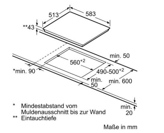 Ausstellungsgerät Bosch Kochfeld Glaskeramik 60cm NKH645GA1M