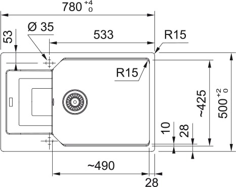 Franke Spüle Urban UBG 611-78 Fragranit Steingrau rev. 1140682569