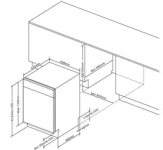 Amica Vollintegrierter Einbau-Geschirrspüler 60 cm EGSPV597210