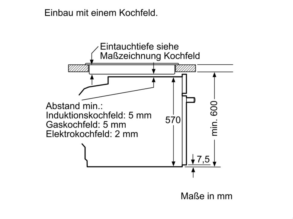 Siemens Studioline iQ500 Einbau-Backofen, 60 x 60 cm, Schwarz, Edelstahl HB478G5B6