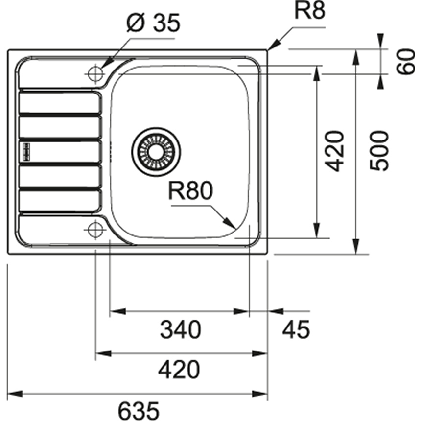 Franke Edelstahlspüle Spark SKX 611-63 101.0554.877