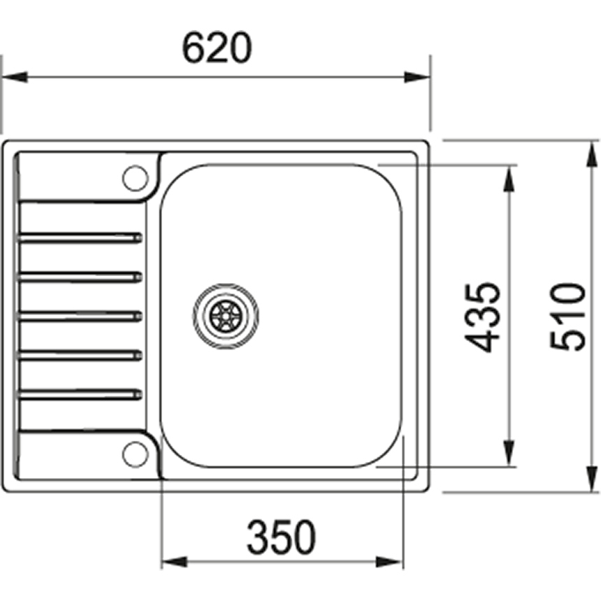 Franke Spüle Argos AGX 211-62 Edelstahl 127.0476.450