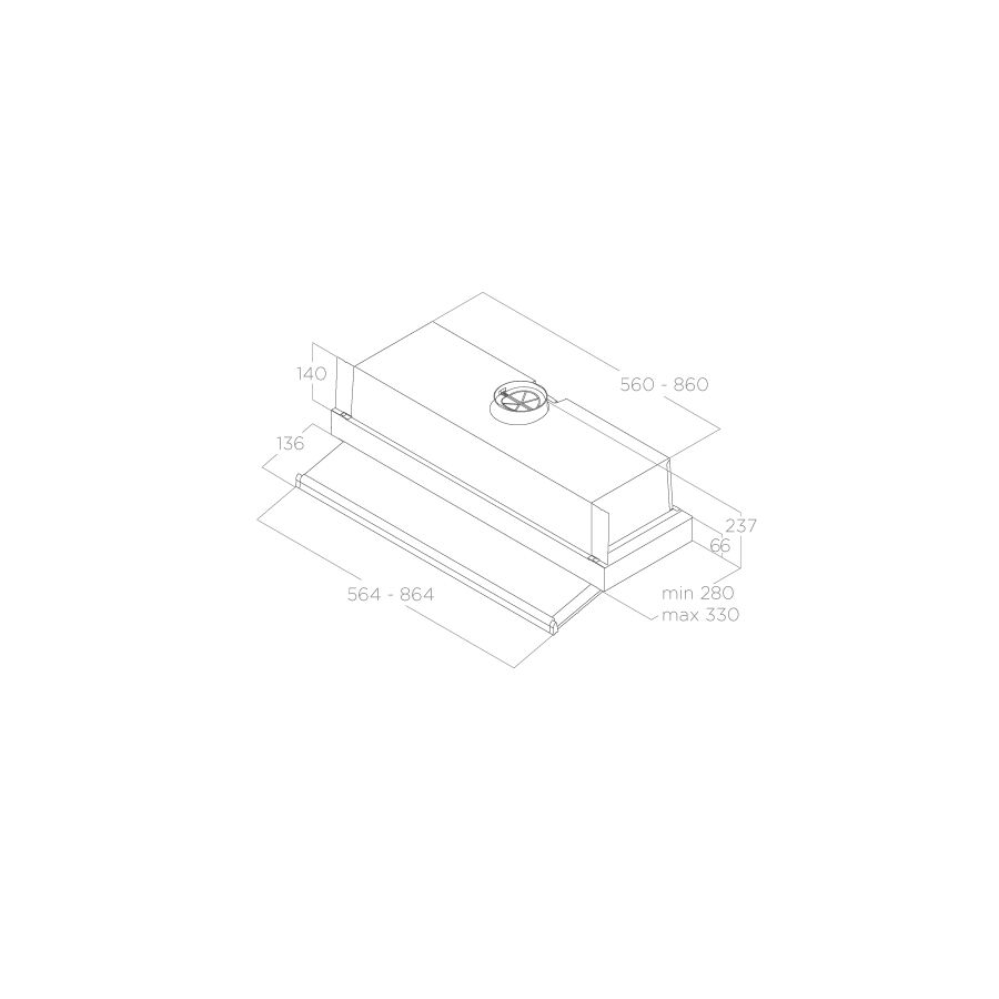 Elica Dunstabzugshaube CIAK 2.0 S GR/A/90 90 cm PRF0181903