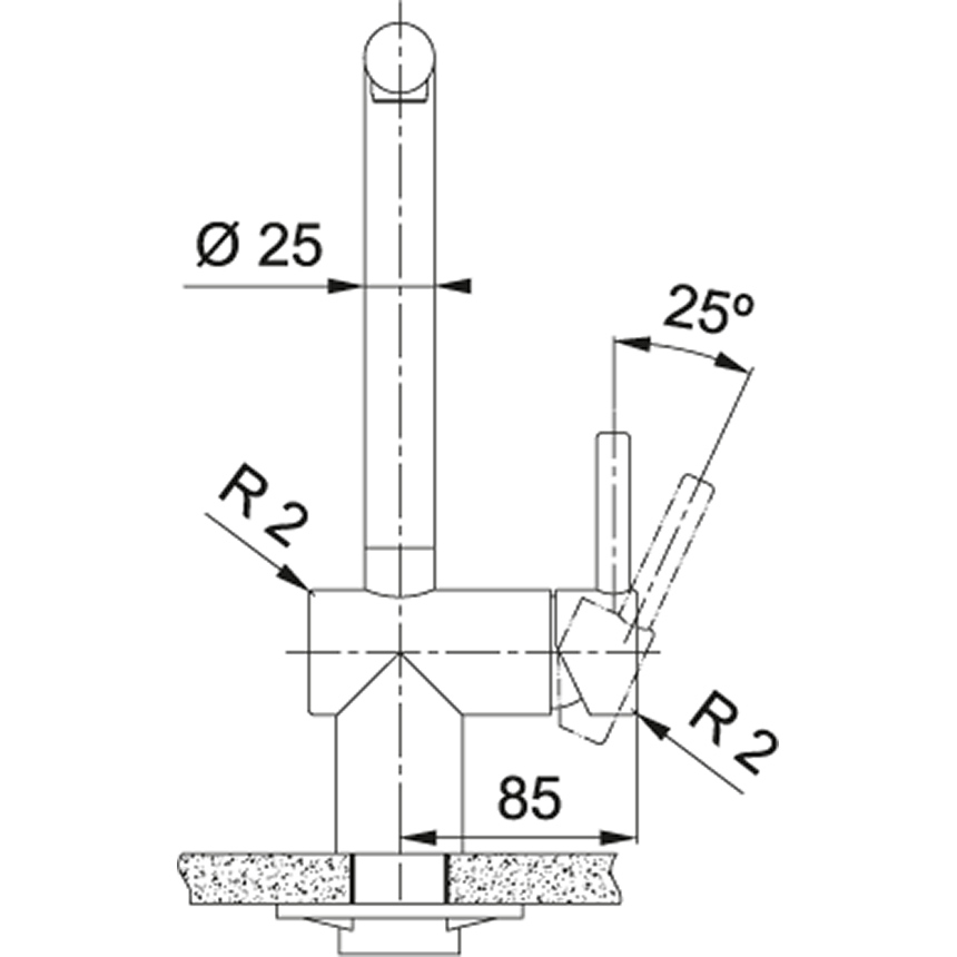 Franke Armatur Atlas Neo Window Festauslauf Edelstahl HD 115.0521.436 (12159)