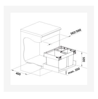 Blanco FLEXON II Low XL 60/3 Kunststoff Aluminium 526643