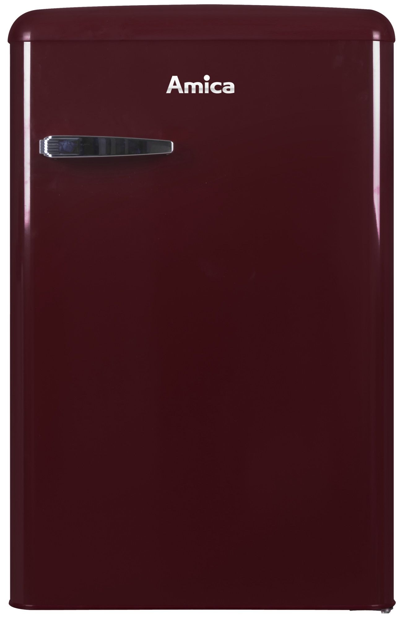 Amica Freistehender Kühlschrank mit Gefrierfach 88 cm Weinrot KS15611R
