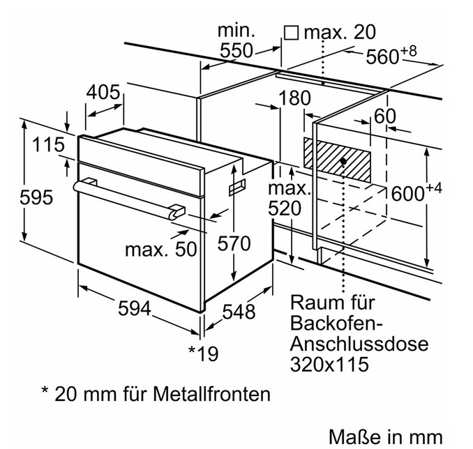 Siemens Einbau-Herd Edelstahl HE010FBR1