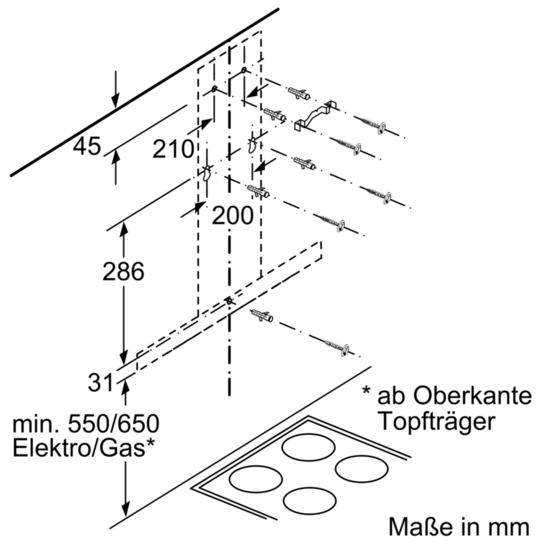 Siemens Wand-Esse Box-Design 60 cm Edelstahl iQ100 LC64BBC50